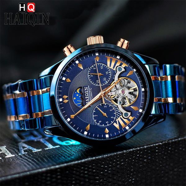 wristwatches haiqin business men's watch luxury automatic mechanical tourbillon watches men stainless steel waterproof clock reloj homb, Slivery;brown
wristwatches haiqin business men's watch luxury automatic mechanical tourbillon watches men stainless steel waterproof clock reloj homb, Slivery;brown
