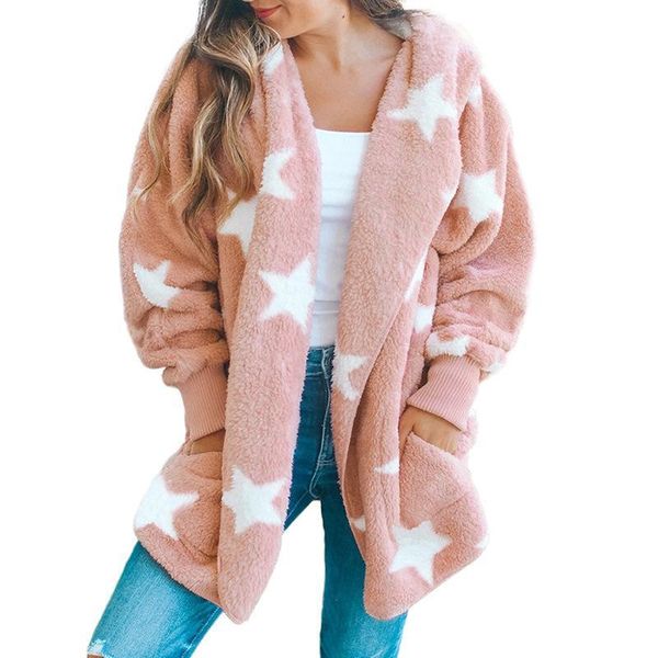 women's wool & blends women fleece knitted cardigan coats elegant autumn winter long sleeve warm soft flurry stars printed knit sweater, Black
women's wool & blends women fleece knitted cardigan coats elegant autumn winter long sleeve warm soft flurry stars printed knit sweater, Black