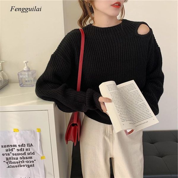 women's sweaters autumn and winter style off-shoulder sweater long-sleeved o-neck black elegant daily knitted pullover, White;black
women's sweaters autumn and winter style off-shoulder sweater long-sleeved o-neck black elegant daily knitted pullover, White;black