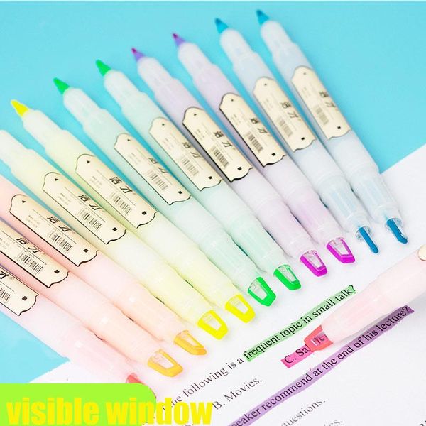 highlighters visible window double nib candy color highlighter water-soluble marker pen creative hand account drawing key markers, Black;red
highlighters visible window double nib candy color highlighter water-soluble marker pen creative hand account drawing key markers, Black;red