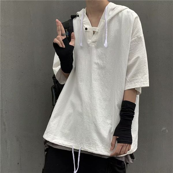 oose hooded summer short t-shirt men's trend versatile hip hop 5-sleeve clothes fashion brand high street half sleeve, White;black
oose hooded summer short t-shirt men's trend versatile hip hop 5-sleeve clothes fashion brand high street half sleeve, White;black