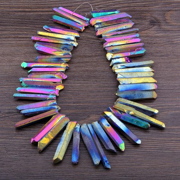 15" titanium natural crystal healing quartz irregular column rainbow reflective crystal stone beads stick charm pendant for diy
15" titanium natural crystal healing quartz irregular column rainbow reflective crystal stone beads stick charm pendant for diy