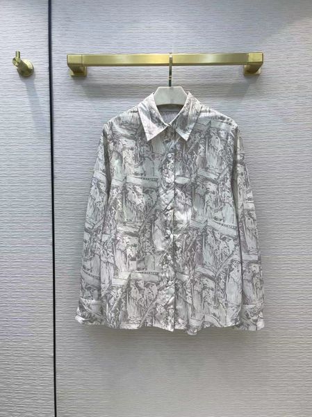 milan runway shirts 2022 spring long sleeve lapel neck print designer blouses brand same style women 1108-11, White
milan runway shirts 2022 spring long sleeve lapel neck print designer blouses brand same style women 1108-11, White