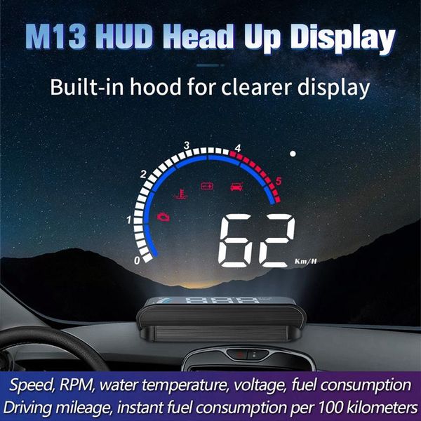 car video hud m13 head-up display km/h mph auto electronics obd2 windshield projector
car video hud m13 head-up display km/h mph auto electronics obd2 windshield projector