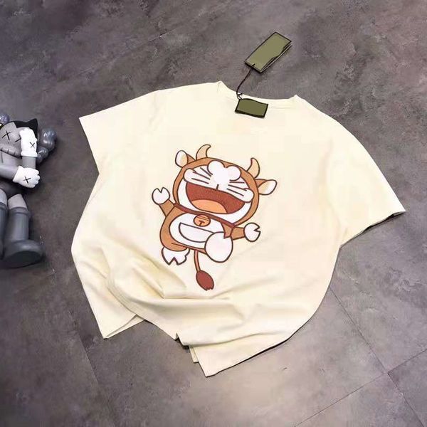 chao br gujia 2021 spring summer new cartoon cat 3d patch embroidery soft comfortable casual short sleeves for men and women, White
chao br gujia 2021 spring summer new cartoon cat 3d patch embroidery soft comfortable casual short sleeves for men and women, White