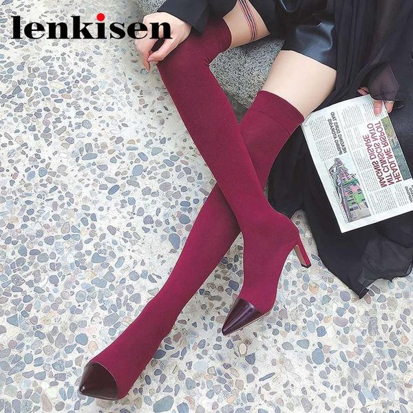 boots lenkisen large size genuine leather pointed toe strange high heels slip on winter shoes women fashion over the knee l1f8, Black
boots lenkisen large size genuine leather pointed toe strange high heels slip on winter shoes women fashion over the knee l1f8, Black