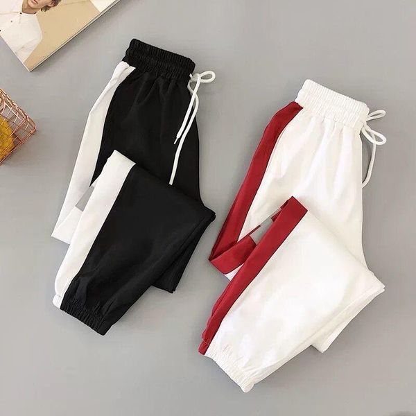 women's pants & capris 2021 summer large size beam feet women loose sweatpants elastic high waist joggers sweat slacks woman, Black;white
women's pants & capris 2021 summer large size beam feet women loose sweatpants elastic high waist joggers sweat slacks woman, Black;white