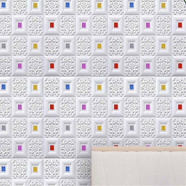 wallpapers ceiling self-adhesive 3d wall sticker decoration living room bedroom tv background foam wallpaper