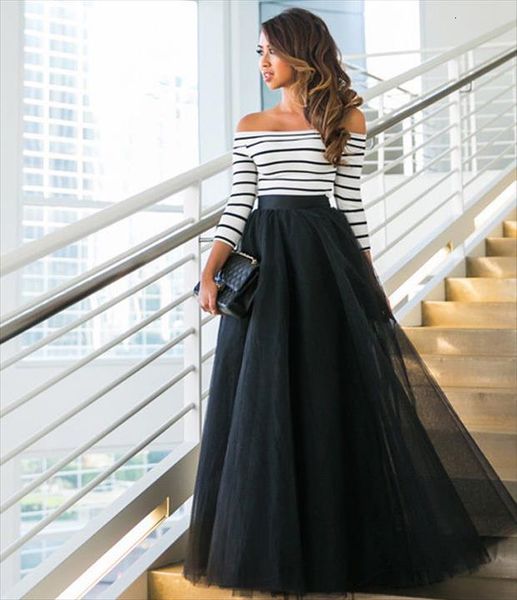 2pcs fashion striped women tracksuits blouse brief long sleeve off shoulder maxi party skirt set summer, Gray
2pcs fashion striped women tracksuits blouse brief long sleeve off shoulder maxi party skirt set summer, Gray