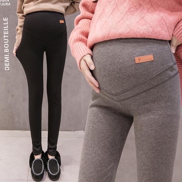 maternity pants spring autumn cotton elastic waist belly support pants maternity leggings trousers, White