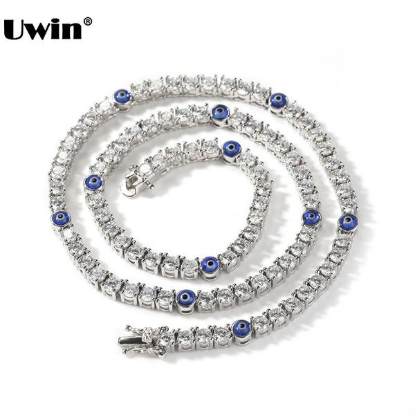 chains uwin 4mm blue eyes tennis chain necklaces iced out cz choker women girls turkish necklace fashion jewelry for gift, Silver
chains uwin 4mm blue eyes tennis chain necklaces iced out cz choker women girls turkish necklace fashion jewelry for gift, Silver
