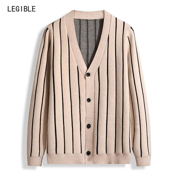 men's sweaters legible autumn winter striped sweater coat men warm cardigan man casual knitwear male clothes, White;black
men's sweaters legible autumn winter striped sweater coat men warm cardigan man casual knitwear male clothes, White;black