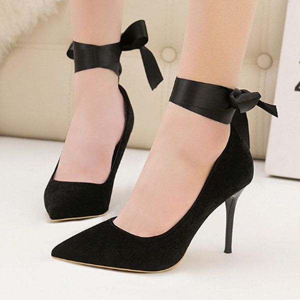 dress shoes high heeled wedding bridesmaid's banquet women's suede shallow pointed high-heeled, Black
dress shoes high heeled wedding bridesmaid's banquet women's suede shallow pointed high-heeled, Black