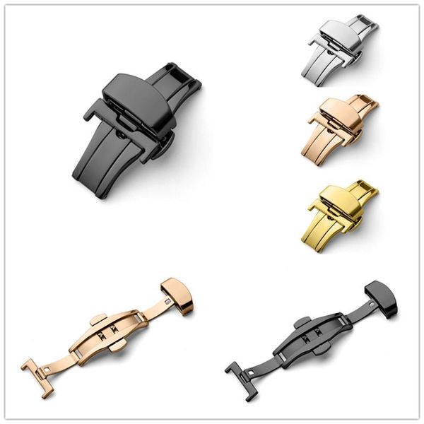 watch bands full automatic butterfly clasp fit elastic leather buckle stainless steel accessories 14-22mm silver black rose gold, Black;brown
watch bands full automatic butterfly clasp fit elastic leather buckle stainless steel accessories 14-22mm silver black rose gold, Black;brown