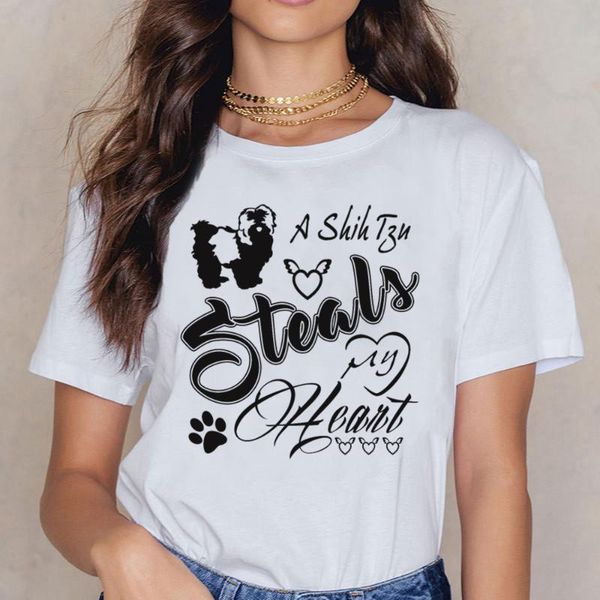 women's t-shirt t shirt women shih tzu womens 34 sleeve basic black cotton female, White
women's t-shirt t shirt women shih tzu womens 34 sleeve basic black cotton female, White