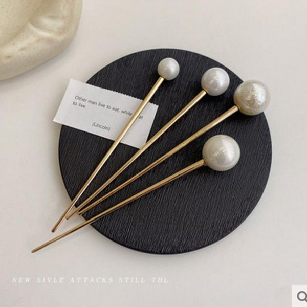 hair clips & barrettes all-match temperament metal pearl hairpin simple modern daily headdress artifact, Golden;silver
hair clips & barrettes all-match temperament metal pearl hairpin simple modern daily headdress artifact, Golden;silver