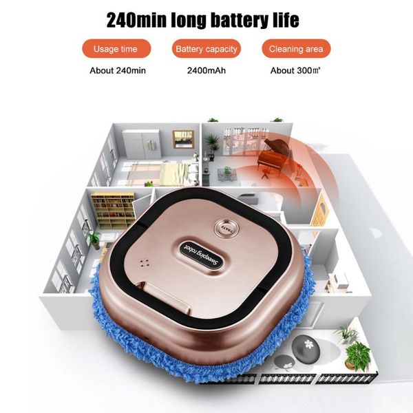 auto robot mopping cleaner dry wet sweeping mops rechargeable floor dust cleaner mopping machine for floors carpet
auto robot mopping cleaner dry wet sweeping mops rechargeable floor dust cleaner mopping machine for floors carpet