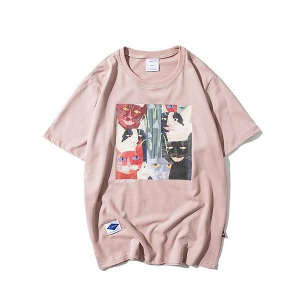 men's t-shirts summer men tee fashion japanese original cartoon cat print short sleeve t-shirt male young round collar leisure, White;black
men's t-shirts summer men tee fashion japanese original cartoon cat print short sleeve t-shirt male young round collar leisure, White;black