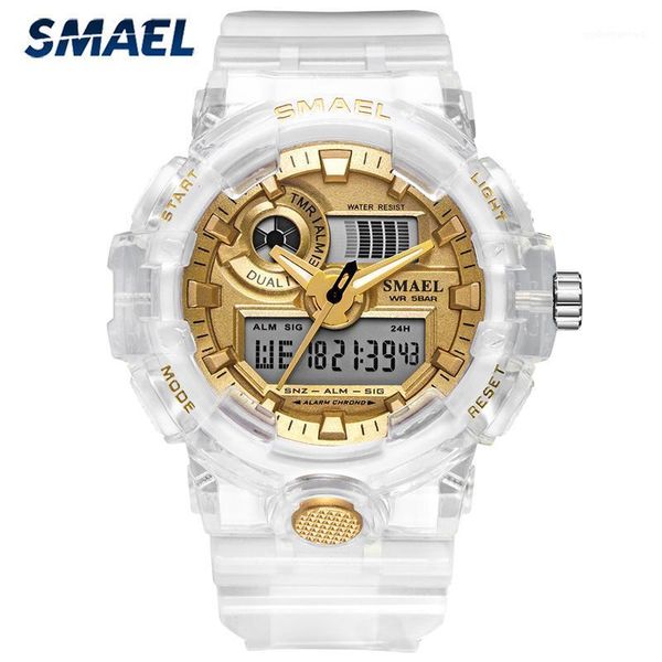 men sport watch smael fashion led analog digital watches waterproof quartz wrist clock male wristwatches, Slivery;brown
men sport watch smael fashion led analog digital watches waterproof quartz wrist clock male wristwatches, Slivery;brown