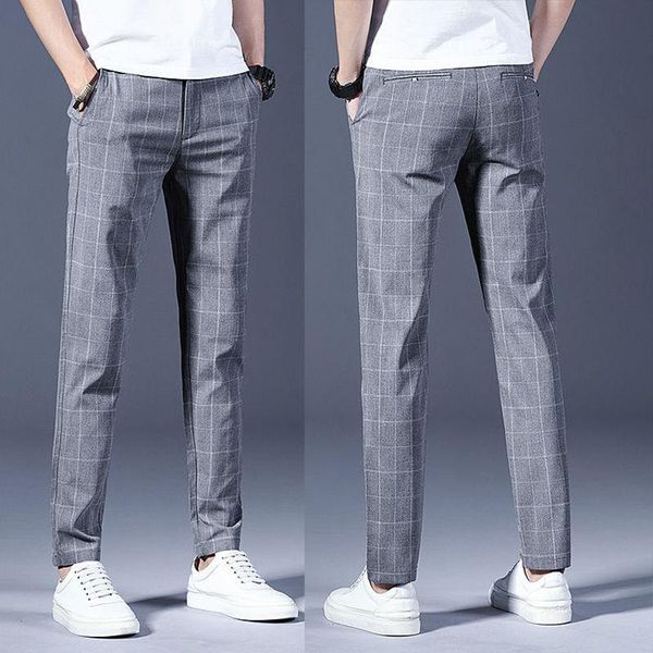 men's pants 2021 autumn upscale men plaid thick cotton male pant straight trousers business plus size 38, Black
men's pants 2021 autumn upscale men plaid thick cotton male pant straight trousers business plus size 38, Black