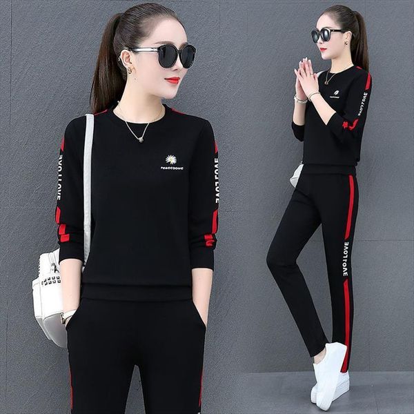 two piece sportswear spring and womenpant autumn sweater suit loose long sleeved korean casual round neck is thin, White
two piece sportswear spring and womenpant autumn sweater suit loose long sleeved korean casual round neck is thin, White