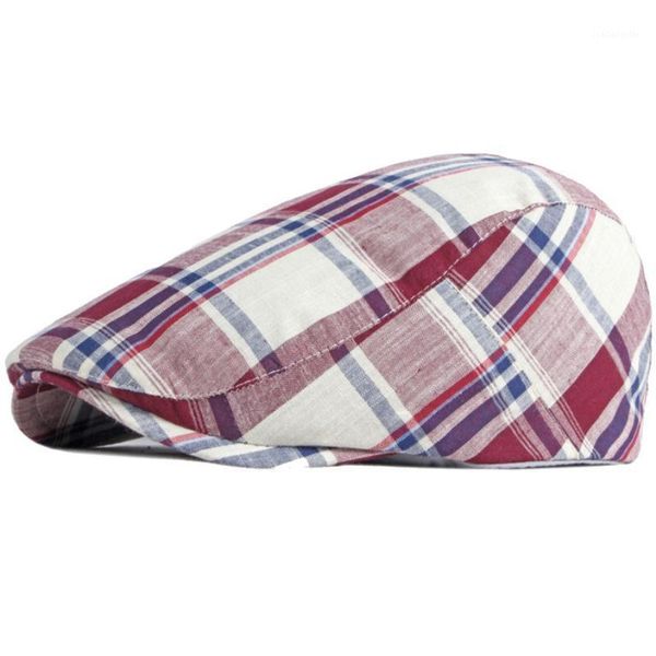berets ht3684 beret classic plaid men women cap retro cotton artist painter hat male female adjustable ivy sboy flat, Blue;gray
berets ht3684 beret classic plaid men women cap retro cotton artist painter hat male female adjustable ivy sboy flat, Blue;gray