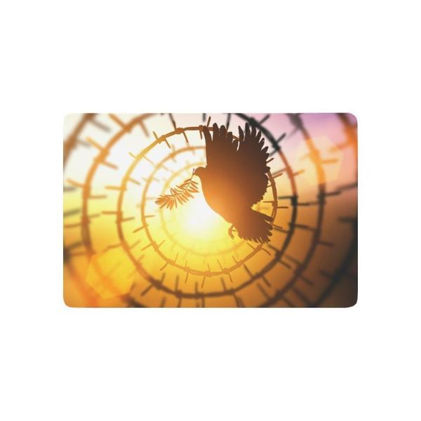 carpets anti-slip door mat home decor dove carrying olive leaf branch flying in circle barbed wire on sunset indoor outdoor doormat
carpets anti-slip door mat home decor dove carrying olive leaf branch flying in circle barbed wire on sunset indoor outdoor doormat
