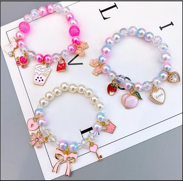 ins korea multi shinning beads kids lucky jewelry bracelet happy children love heart rabbit unicorn starfish moon charms girl birthday gift, Red;brown
ins korea multi shinning beads kids lucky jewelry bracelet happy children love heart rabbit unicorn starfish moon charms girl birthday gift, Red;brown