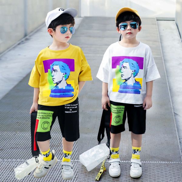 new children's 2021 summer suit korean sports middle school boys' short sleeve casual pants, White
new children's 2021 summer suit korean sports middle school boys' short sleeve casual pants, White