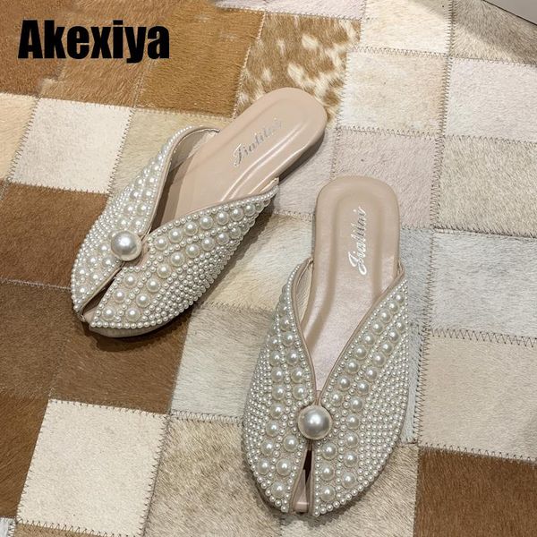 slippers baotou half women 2021 summer fashion wild flat slides sandals females lazy pearl outdoor ladies flip flops bc101, Black
slippers baotou half women 2021 summer fashion wild flat slides sandals females lazy pearl outdoor ladies flip flops bc101, Black