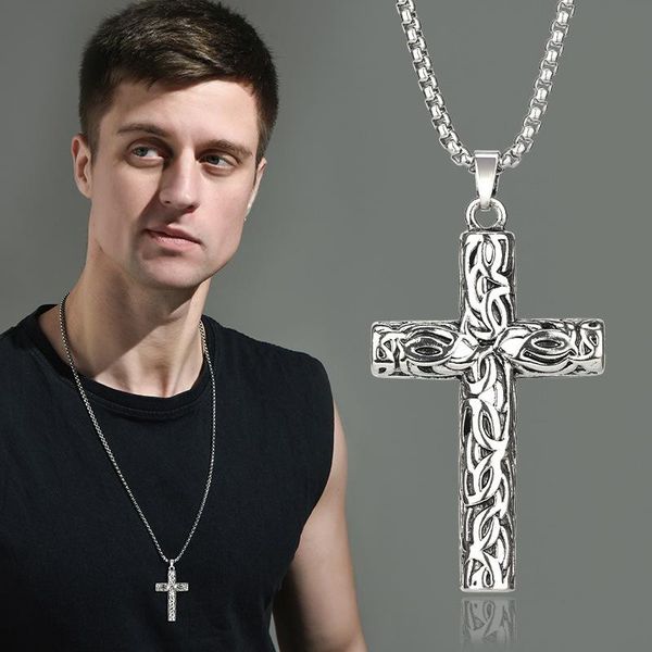 pendant necklaces 2021 male cross jesus silver necklace stainless steel jewelry for men party gift
pendant necklaces 2021 male cross jesus silver necklace stainless steel jewelry for men party gift