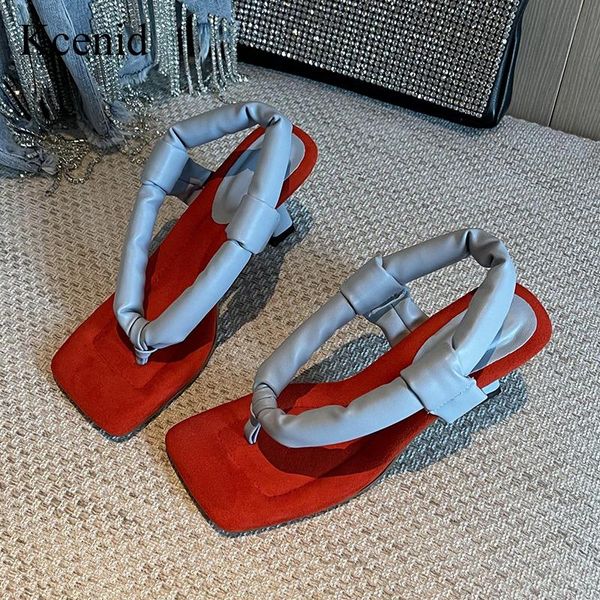 kcenid 2021 new summer sandals women heel square toe thong sandals woman fashion pu med heels ladies shoes, Black
kcenid 2021 new summer sandals women heel square toe thong sandals woman fashion pu med heels ladies shoes, Black
