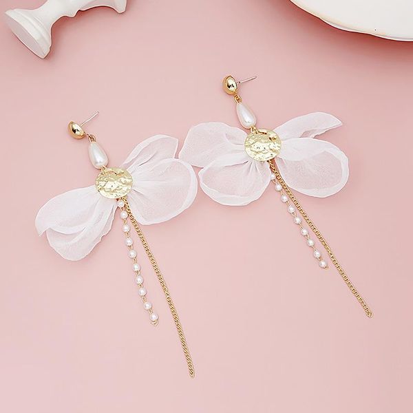 dangle & chandelier summer korean fashion luxury white bow earrings for women pearl long chain dangling woman earring pendant simple earings, Silver
dangle & chandelier summer korean fashion luxury white bow earrings for women pearl long chain dangling woman earring pendant simple earings, Silver
