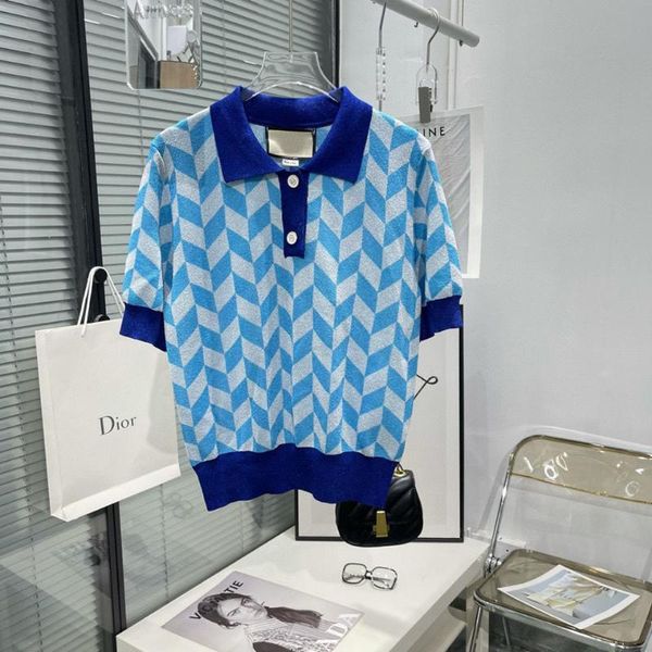 women's polos 2021 summer contrast retro knitted jacquard v-neck short-sleeved diamond check pullover ice silk thin top, White
women's polos 2021 summer contrast retro knitted jacquard v-neck short-sleeved diamond check pullover ice silk thin top, White