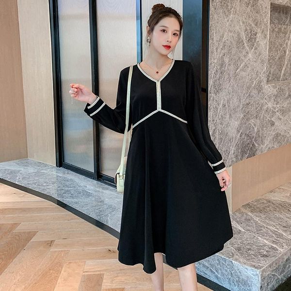9518# 2021 spring korean fashion maternity long party dress long sleeve slim a line clothes for pregnant women chic pregnancy, White
9518# 2021 spring korean fashion maternity long party dress long sleeve slim a line clothes for pregnant women chic pregnancy, White