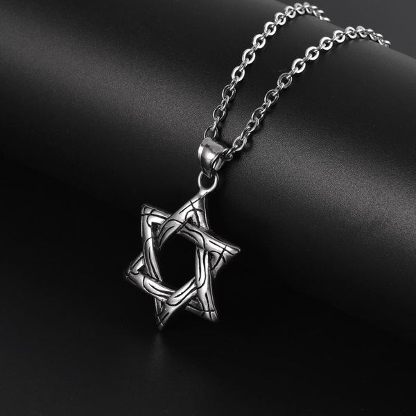 pendant necklaces fashion vintage retro six pointed star men's the stars distressed titanium steel necklace 2021 trend chain gift, Silver
pendant necklaces fashion vintage retro six pointed star men's the stars distressed titanium steel necklace 2021 trend chain gift, Silver