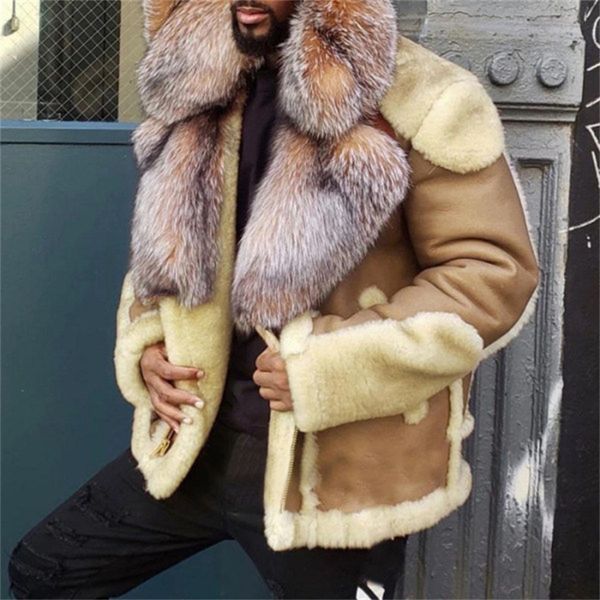 solid short wool collar men fur coat stand collar retro comfort warmth fashion travel commuting, Black
solid short wool collar men fur coat stand collar retro comfort warmth fashion travel commuting, Black