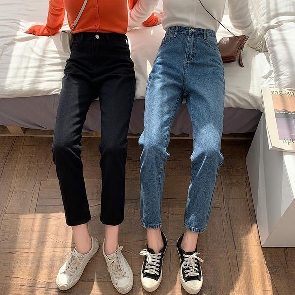 2021 spring new korean small casual versatile high waist straight pants dark jeans, Blue
2021 spring new korean small casual versatile high waist straight pants dark jeans, Blue
