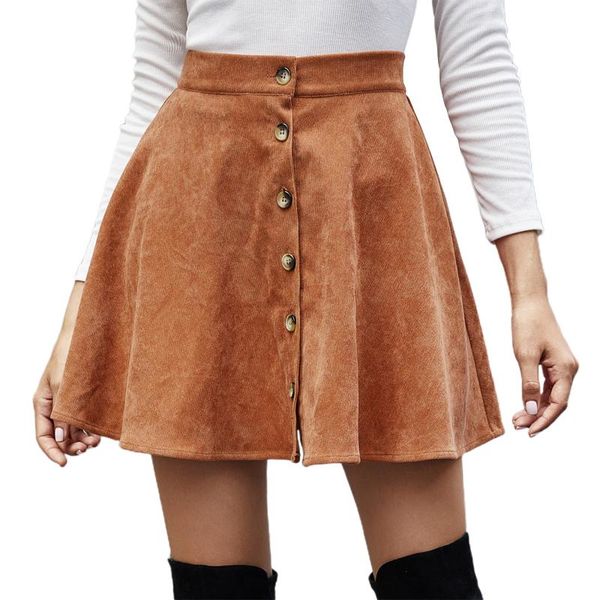 skirts fashion women's corduroy mini skirt, elegant high waist button up solid color flare a-line short skirt wholesale, Black
skirts fashion women's corduroy mini skirt, elegant high waist button up solid color flare a-line short skirt wholesale, Black