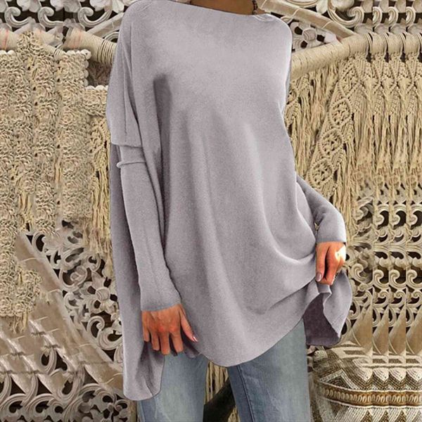casual loose autumn solid pullovers womens blouses o neck long batwing sleeve female elegant tee, White
casual loose autumn solid pullovers womens blouses o neck long batwing sleeve female elegant tee, White