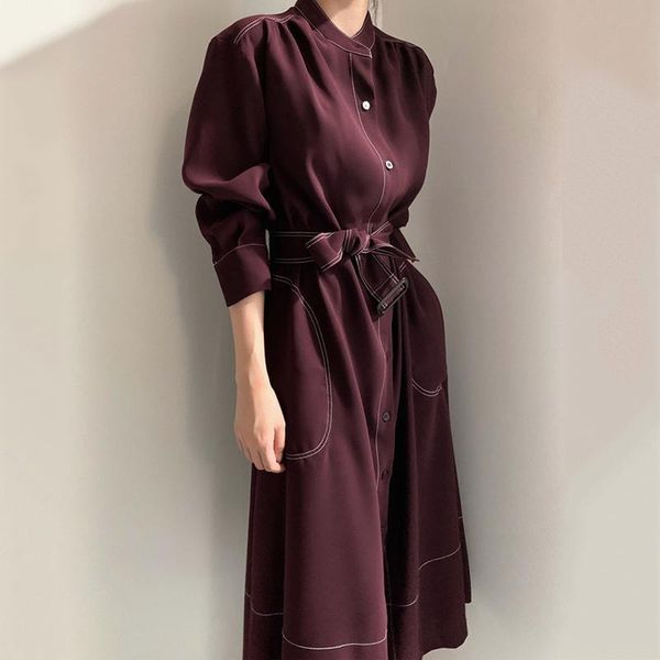 casual dresses zcsmll korea minimalism elegant stand-up collar single-breasted loose tie windbreaker dress long sleeve fashion vestidos, Black;gray
casual dresses zcsmll korea minimalism elegant stand-up collar single-breasted loose tie windbreaker dress long sleeve fashion vestidos, Black;gray