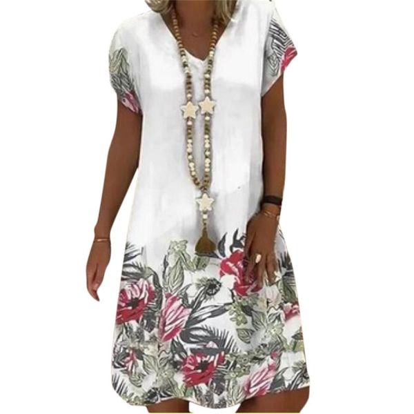 female fashion dress ladies slim v-neck short sleeve women casual loose printed dresses simple exquisite, Black;gray
female fashion dress ladies slim v-neck short sleeve women casual loose printed dresses simple exquisite, Black;gray