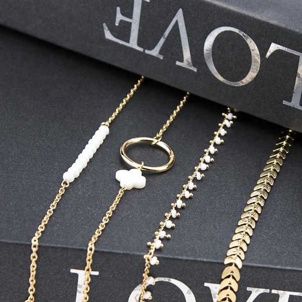 bracelets new style rice bead leaf couple charms bracelet fashion beaded wreath circle simple 4-piece set bracelet for women, Golden;silver
bracelets new style rice bead leaf couple charms bracelet fashion beaded wreath circle simple 4-piece set bracelet for women, Golden;silver