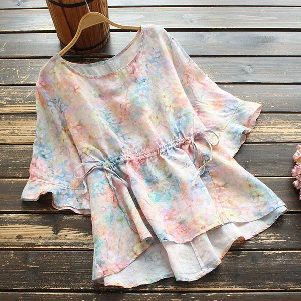 women's blouses & shirts 8008 summer women blouse chinese style literary loose ramie o-neck short sleeve print pullover, White
women's blouses & shirts 8008 summer women blouse chinese style literary loose ramie o-neck short sleeve print pullover, White