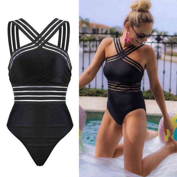 striped bikini women's swimsuit belt, bare back, push, triangular beach, 2022, White;black
striped bikini women's swimsuit belt, bare back, push, triangular beach, 2022, White;black