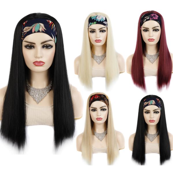 20 inch synthetic headband wigs simulation human hair straight perruques de cheveux humains with head bang fdtts, Black
20 inch synthetic headband wigs simulation human hair straight perruques de cheveux humains with head bang fdtts, Black