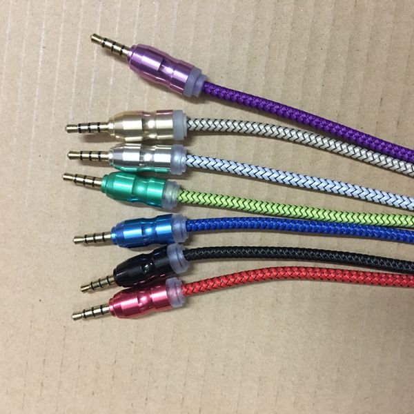 aux cable auxiliary braided woven fabric 3.5mm male to male gourd head 1m 3ft extension cable 200pcs/lot
aux cable auxiliary braided woven fabric 3.5mm male to male gourd head 1m 3ft extension cable 200pcs/lot