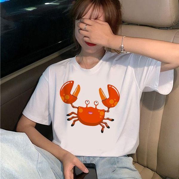 cartoon crab cartoon printing women t shirt summer short sleeve o-neck women tshirt casual tees lady aesthetic, White
cartoon crab cartoon printing women t shirt summer short sleeve o-neck women tshirt casual tees lady aesthetic, White