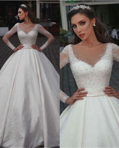 modest vestidos new de mariee sheer o neck beaded crystals long sleeve wedding es 2021 bling sequin bridal gowns custom made dizv, White
modest vestidos new de mariee sheer o neck beaded crystals long sleeve wedding es 2021 bling sequin bridal gowns custom made dizv, White