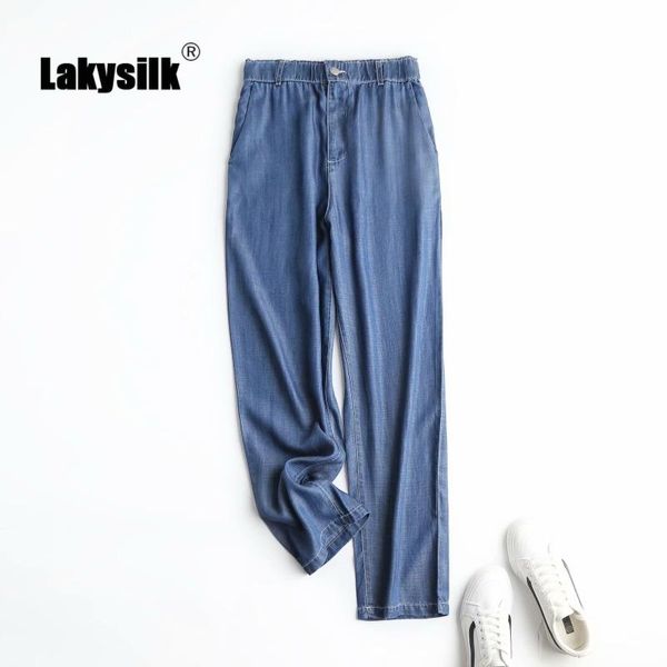 women's jeans fashion women 2021 summer autumn thin loose straight pants female wild simple elastic high waist button pockets, Blue
women's jeans fashion women 2021 summer autumn thin loose straight pants female wild simple elastic high waist button pockets, Blue
